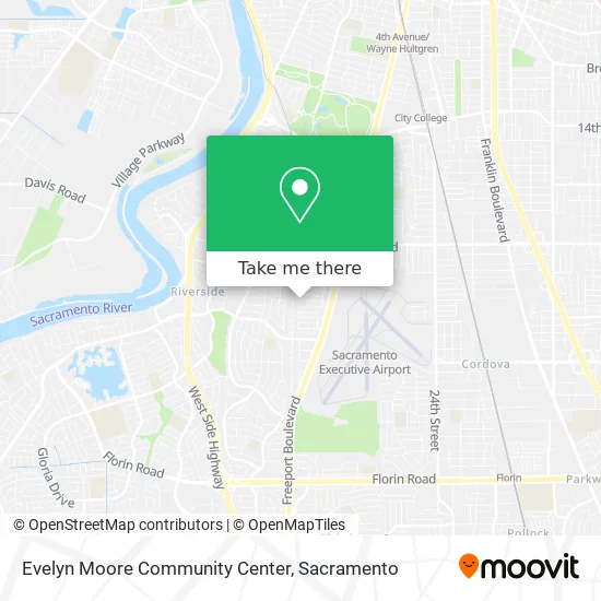 Evelyn Moore Community Center map