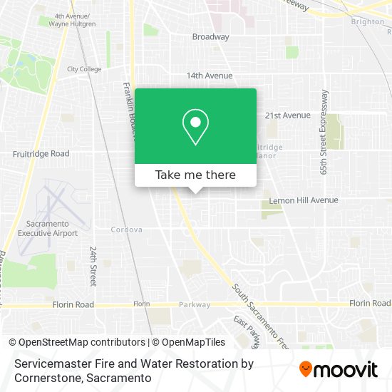 Servicemaster Fire and Water Restoration by Cornerstone map