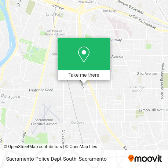 Sacramento Police Dept-South map