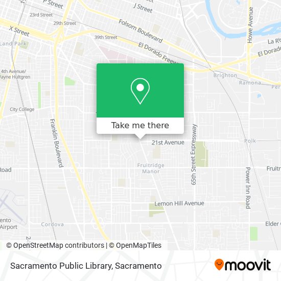 Sacramento Public Library map