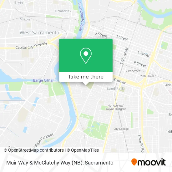 Muir Way & McClatchy Way (NB) map
