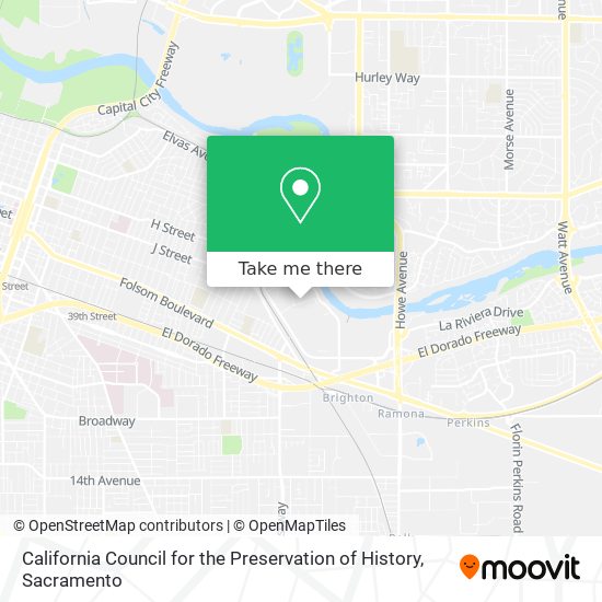 California Council for the Preservation of History map