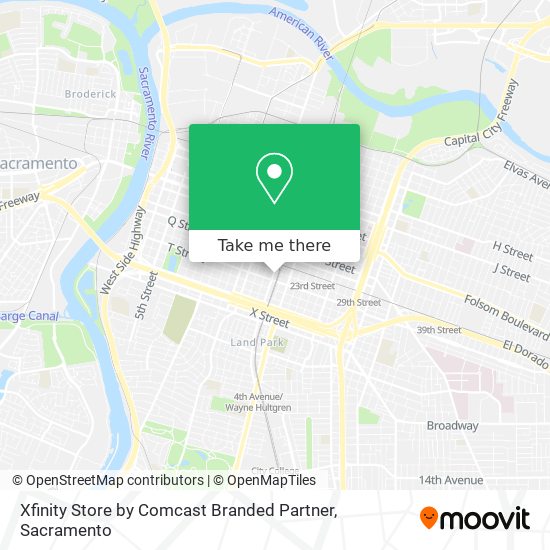 Xfinity Store by Comcast Branded Partner map