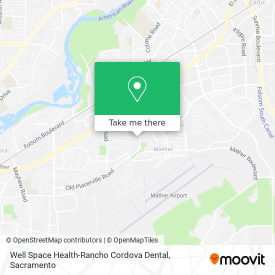 Mapa de Well Space Health-Rancho Cordova Dental