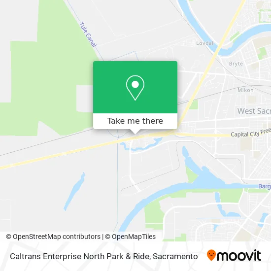 Caltrans Enterprise North Park & Ride map