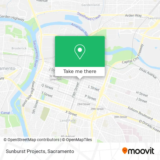 Sunburst Projects map