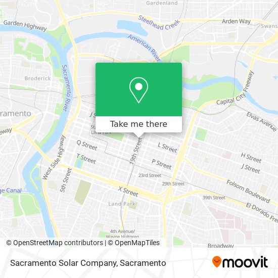 Sacramento Solar Company map