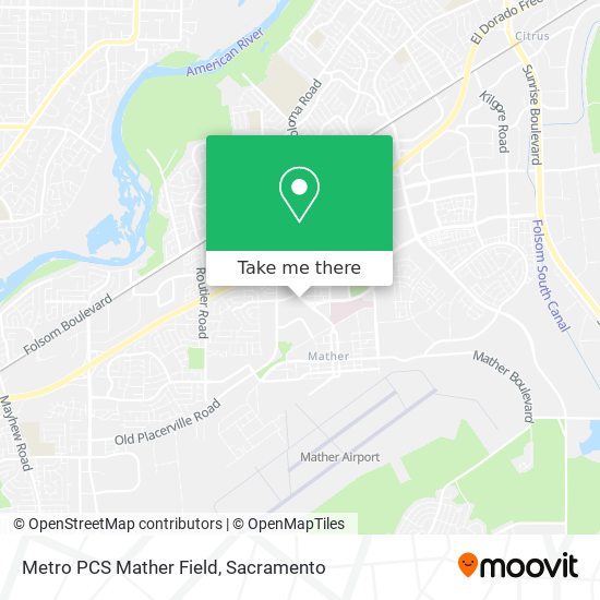 Mapa de Metro PCS Mather Field