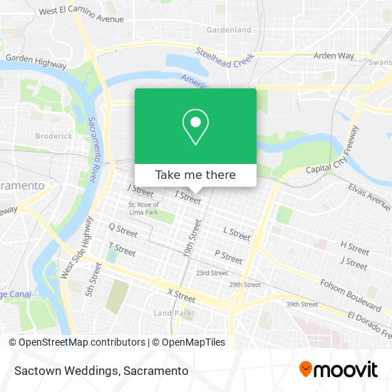 Mapa de Sactown Weddings