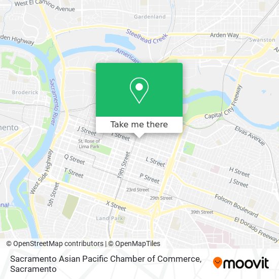 Sacramento Asian Pacific Chamber of Commerce map