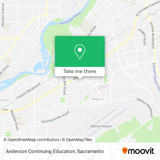Anderson Continuing Education map