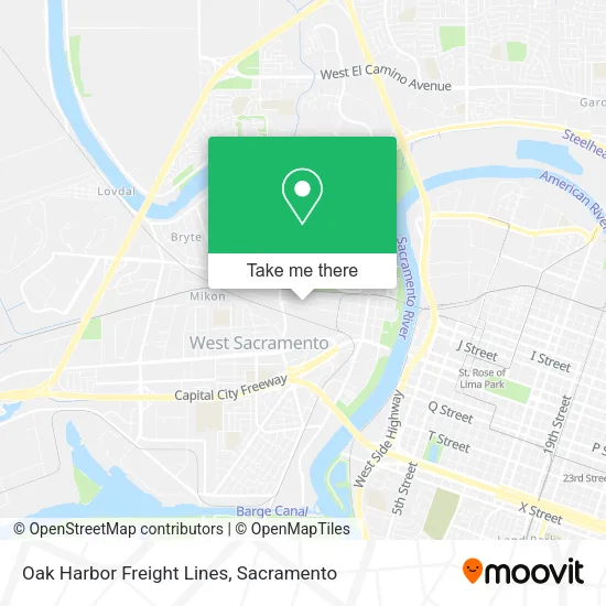 Mapa de Oak Harbor Freight Lines