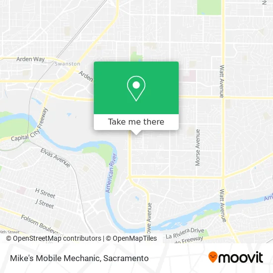 Mike's Mobile Mechanic map