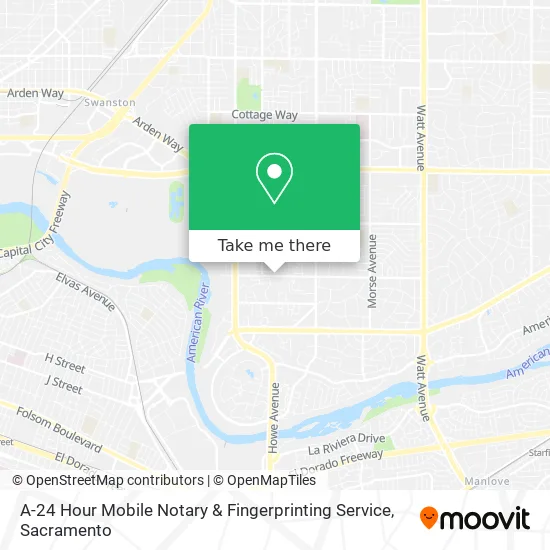 A-24 Hour Mobile Notary & Fingerprinting Service map