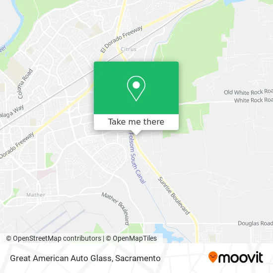 Great American Auto Glass map