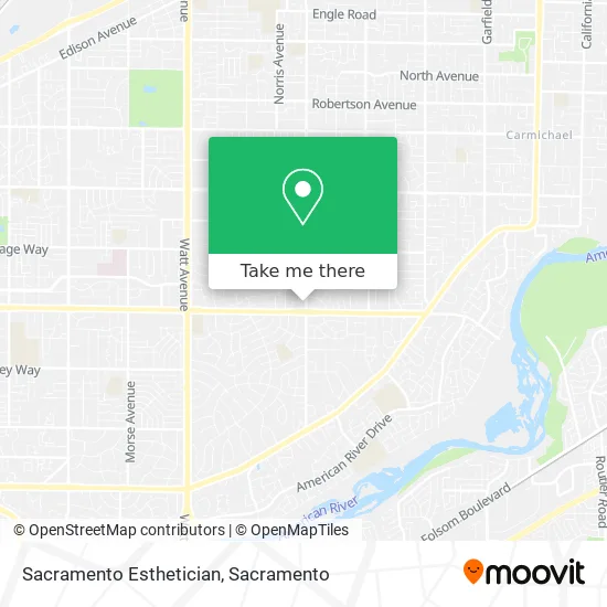 Sacramento Esthetician map