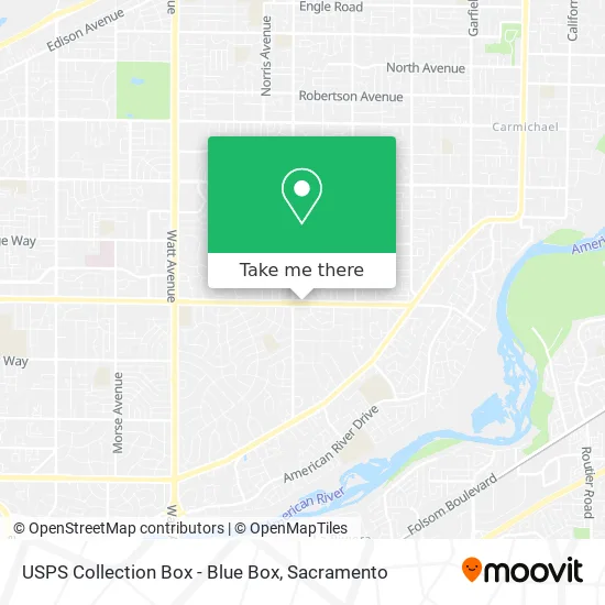 USPS Collection Box - Blue Box map