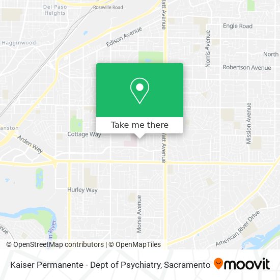 Kaiser Permanente - Dept of Psychiatry map