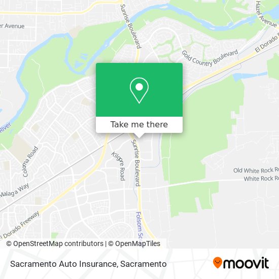 Mapa de Sacramento Auto Insurance