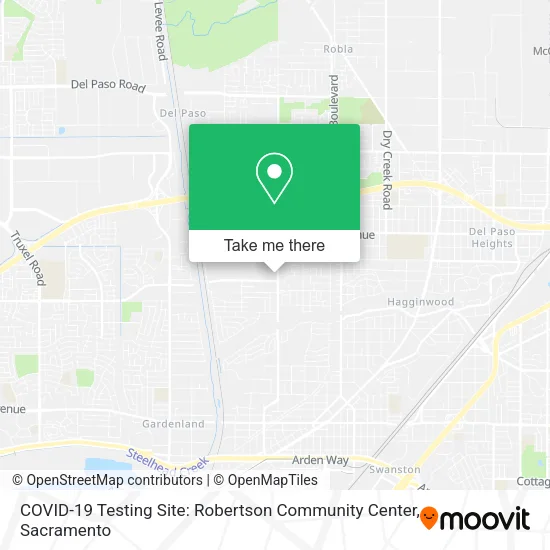 COVID-19 Testing Site: Robertson Community Center map