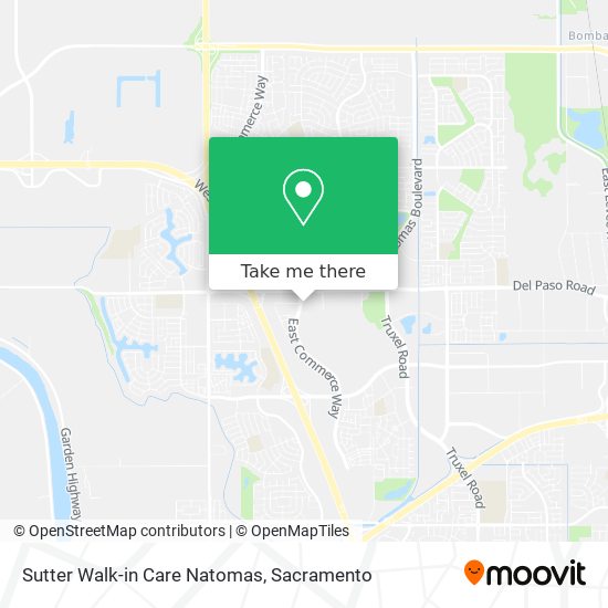 Mapa de Sutter Walk-in Care Natomas