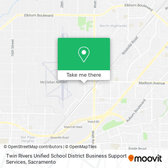 Mapa de Twin Rivers Unified School District Business Support Services