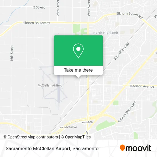 Mapa de Sacramento McClellan Airport