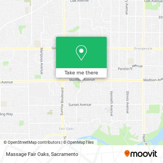 Massage Fair Oaks map