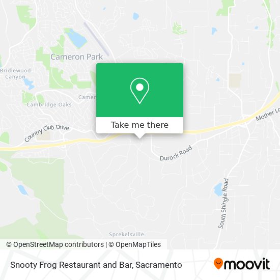 Snooty Frog Restaurant and Bar map