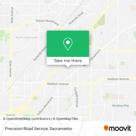 Precision Road Service map