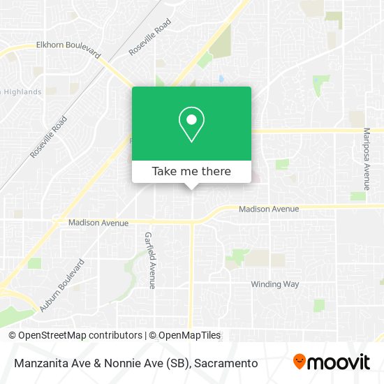 Manzanita Ave & Nonnie Ave (SB) map