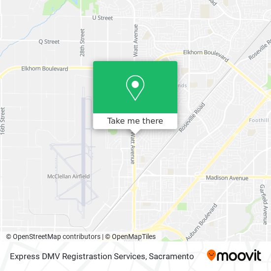 Express DMV Registrastion Services map