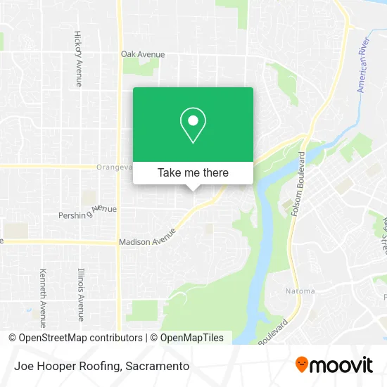 Joe Hooper Roofing map