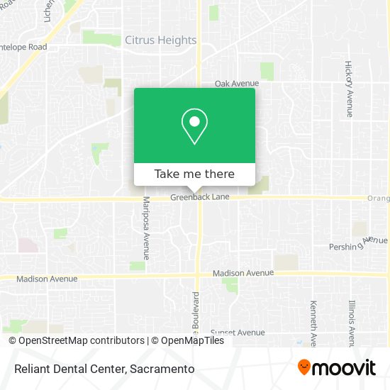 Reliant Dental Center map