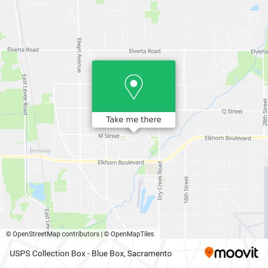 Mapa de USPS Collection Box - Blue Box