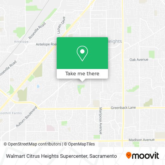 Mapa de Walmart Citrus Heights Supercenter