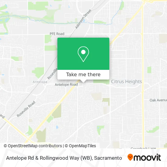 Antelope Rd & Rollingwood Way (WB) map