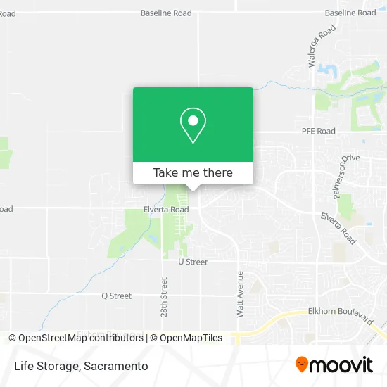 Life Storage map