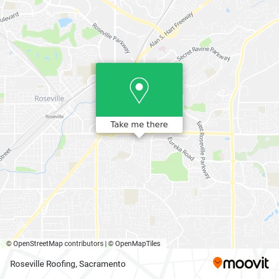 Roseville Roofing map