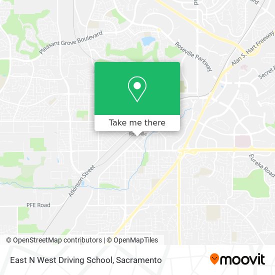 East N West Driving School map