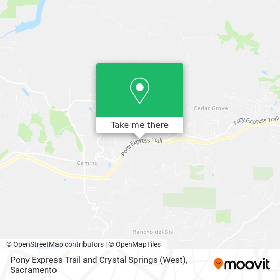 Pony Express Trail and Crystal Springs (West) map