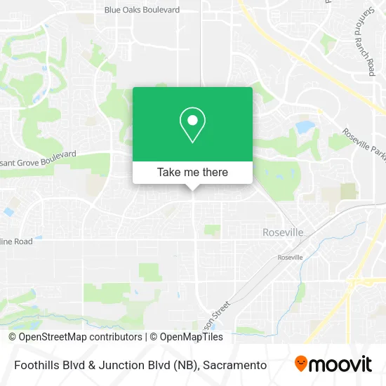 Mapa de Foothills Blvd & Junction Blvd (NB)