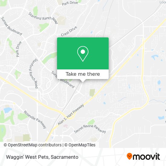 Waggin' West Pets map