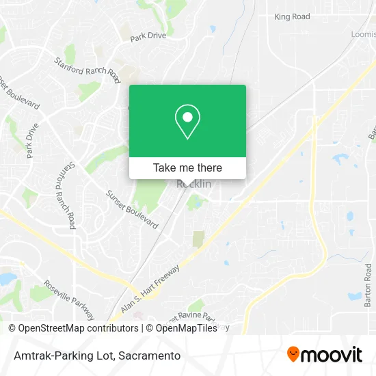 Amtrak-Parking Lot map