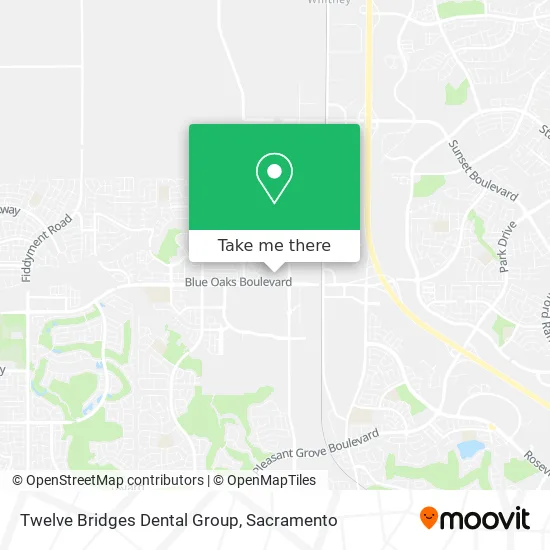Mapa de Twelve Bridges Dental Group