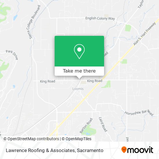 Lawrence Roofing & Associates map