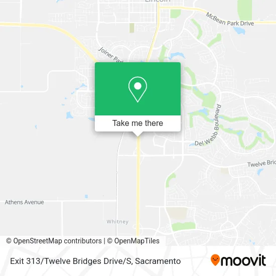 Mapa de Exit 313 / Twelve Bridges Drive / S