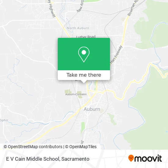 E V Cain Middle School map