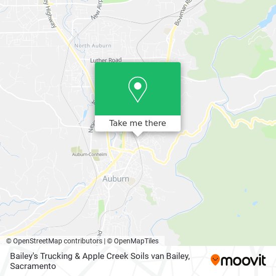 Bailey's Trucking & Apple Creek Soils van Bailey map