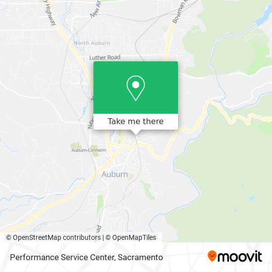 Performance Service Center map